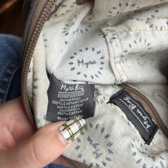 Myra Upcycled Canvas Floral Crossbody Bag - Picture 7 of 8